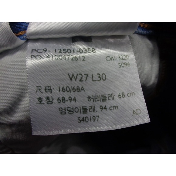 Levi's 501 Jeans Womens 27x30 Blue Premium Distressed Button Fly Straight Leg - Picture 6 of 12